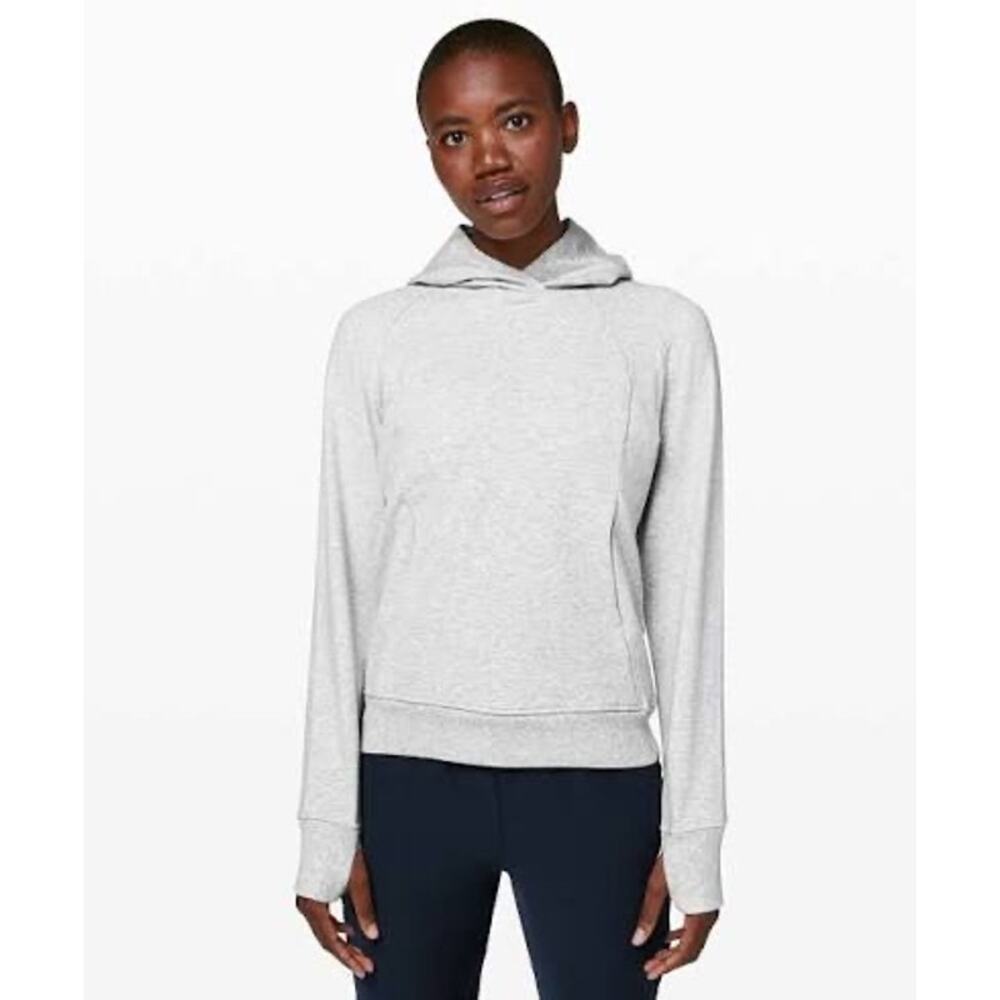 Lululemon Scuba Pullover Hoodie Heathered‎ Grey Size 8